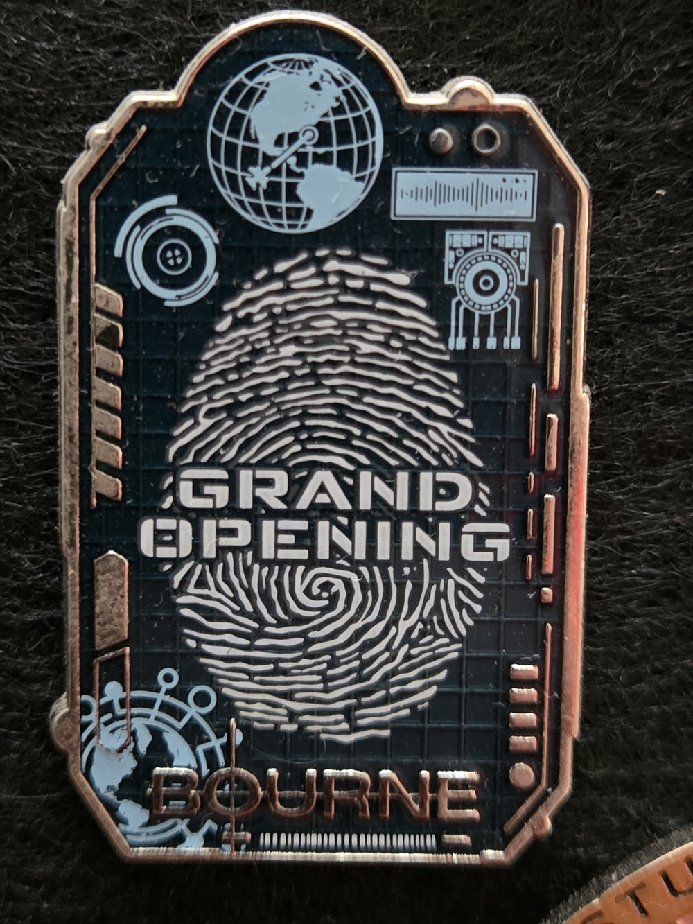 Bourne Grand Opening Men’s Enamel Pin - Blue & Silver